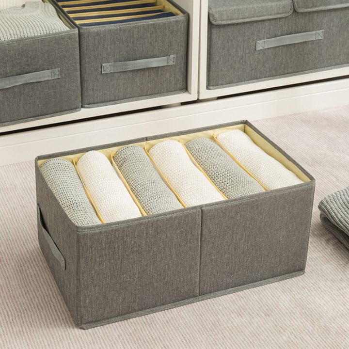 clothes-storage-box-fabric-no-cover-drawer-wardrobe-folding-cotton-linen-finishing-box-dormitory-household-storage-box