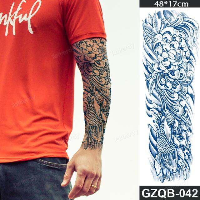 yf-juice-tattoo-natural-ink-long-lasting-2-weeks-semi-permanent-water-transfer-stickers-large-size-arm-sleeve-men-boy