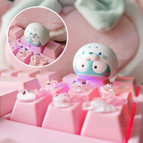 Sanrios Cute Cartoon Model Doll Key Cap Anime My Melody Cinnamoroll