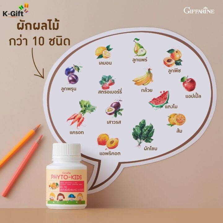 ส่งฟรี-ชุดระบบขับถ่าย-วัยซน-อาหารเสริมเด็ก-วิตามินสำหรับเด็ก-กิฟฟารีน-ผงผักและผลไม้รวม-เม็ดเคี้ยว-มีใยอาหาร-ถ่ายนุ่ม-ไม่ปวดแสบ-giffarine