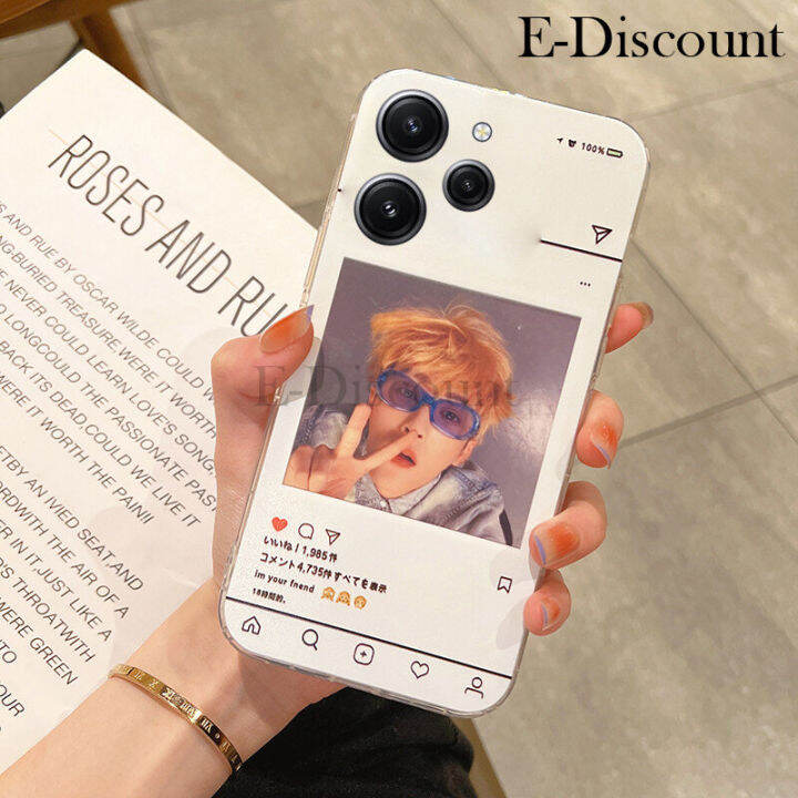 เคสโทรศัพท์ใหม่สำหรับ-redmi-12กรอบ-ins-กรอบรูปแฟชั่นคู่นิ่มใสป้องกันการตกสำหรับ-xiaomi-redmi-12