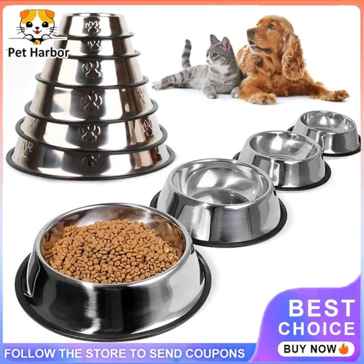HSYDog Bowl Stainless Dog Food Bowl Dog Plate Pet Bowl Cat Food Bowl
