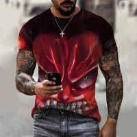 Anime T Shirt Luffy Graphic Printed 3D T Shirt Casual Fashion Crew Neck Short-Sleeved Streetwear Men T-shirt