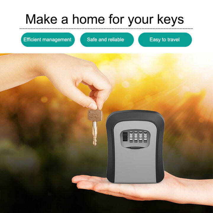 Plastic Wall Mounted Engineering Key Lock Box Safe Box Weatherproof 4 Digit Password Key Storage