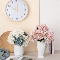 【hot】  Artificial Silk Hydrangea Flowers Branch for Wedding Decoration Bouquet Wreath Fake Supplies AccessoriesTH