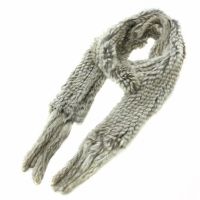 Moonbat MOONBAT scarf stole mink fur fringe grey Direct from Japan Secondhand