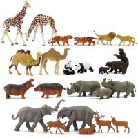 Evemodel HO Scale 1:87 Well Painted PVC Wild Animals Elephant Camel Giraffe Hippo Rhino Deer Moose Tiger Lion Panda Bear