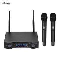 Muslady U2 UHF Wir-eless Mic System s &amp; 1 Receiver with LCD Display for Entertainment Business Meeting Speech Classroom Teaching EU plug