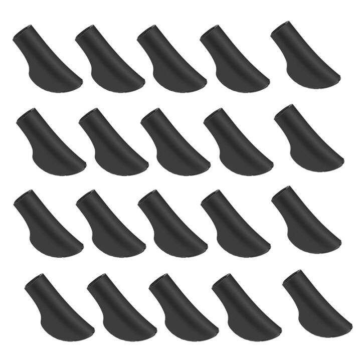 20 Pieces Walking Stick Caps Trekking Pole Tip Protectors Rubber Pads