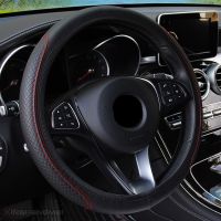 Car Steering Wheel Cover Fiber Leather Double Round No Inner Ring Elastic Band Handle Cover Car Interior Accessories Steering Wheels Accessories