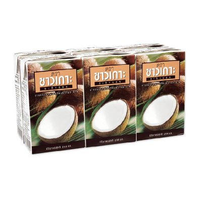 สินค้ามาใหม่! ชาวเกาะ กะทิ 100% 250 มิลลิลิตร x 6 กล่อง Chaokoh Coconut Milk 250 ml x 6 Boxes ล็อตใหม่มาล่าสุด สินค้าสด มีเก็บเงินปลายทาง
