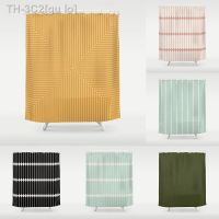 【CW】♀☏﹍  Linear Pattern Curtain Decoration Bathtub Personality Shower