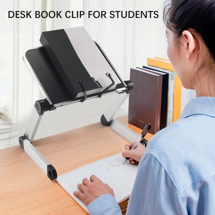 adjustable-book-stand-height-and-angle-adjustable-ergonomic-book-holder-aluminum-book-holder-student-with-desktop-book-folder