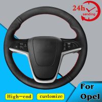 Custom Car Steering Wheel Braid Cover 100% Fit For Opel Astra J Mokka X Zafira C Insignia A CT Ampera I Cascada Steering Wrap Steering Wheels Accessor