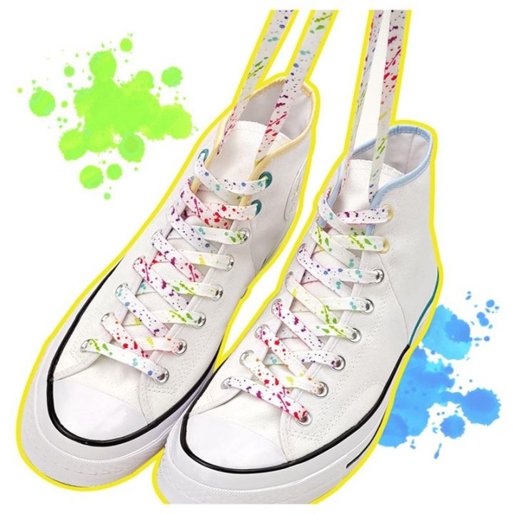 rainbow-shoelaces-for-sneakers-quality-fabric-ink-splatter-shoe-laces-fashion-0-8cm-flat-af1-laces-for-shoes-100-120-140-160cm