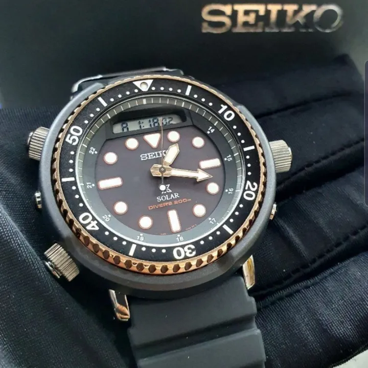 Brand New Seiko Prospex Arnie Analogue Digital Men's Solar Power Divers  Watch SNR028 SBEQ005 | Lazada PH