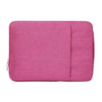 FixGadget 15.4 inch Universal Fashion Soft Laptop Denim Bags Portable Zipper Notebook Laptop Case Pouch for MacBook Air / Pro, Lenovo and other Laptops, Size: 39.2x28.5x2cm (Magenta)