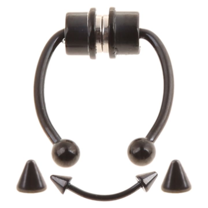 palansha-แฟชั่น-store-ready-สหรัฐอเมริกา-stock-1ชุดแม่เหล็กวงเเหวนจมูก-horseshoe-ปลอมแหวนจมูก-hoop-reusable-แหวนจมูก-hoop-non-piercing-316l-สแตนเลส