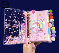 New Unicorn Notebook Journal Diary Book Travel Notes Book Cute Kawaii Daily Notepad School Supplies with Pen, Unicorn Stickers Gift for Girls Kids Teen A6 Size