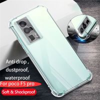 เคสสำหรับ Poco F5 Pro F5Pro PocoF5 Xiaomi โทรศัพท์เคสโปร่งใส TPU นิ่มกันกระแทกฝาครอบด้านหลังกันกระแทกยืดหยุ่นป้องกันการตกง่าย