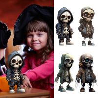 Resin Sweatshirt Skeleton Figures Handicraft Skull Figures Statues Collectables Desktop Ornament Halloween Decor for Home Office