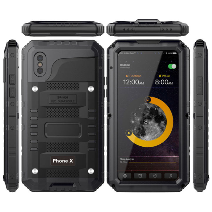 ใหม่-ip68กันน้ำกันกระแทกกรณี360โลหะหนักเกราะฝาครอบป้องกันสำหรับ-iphone-13-12-11-pro-x-xs-max-xr-se-2020-5วินาที6วินาที7-8บวกกรณี