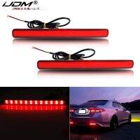 IJDM Lampu Reflektor Bumper LED Merah,สำหรับ09-14 Acura TSX (Untuk Accord ยูโร) Fungsi Sebagai Ekor, Rem &amp; Belakang Lampu Kabut Lampu Belok