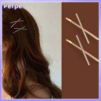 PERPE 1pc ง่าย Barrettes คริสตัล หมวกเจ้าสาว คลิปด้าน rhinestones กิ๊บติดผม คลิปผม X