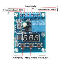 DC 9V 12V 24V การตรวจจับแรงดันไฟฟ้าโมดูลรีเลย์วงจรการตรวจสอบโมดูลการป้องกัน Overvoltage Discharge Monitoring Board-HGJHJ STORE