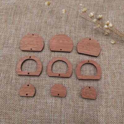 □▪ 6pcs Unfinished Blank Wooden Half Circle Large Semicircle Wood Shape Cutout Connector For DIY Necklace Earring Making Jewelry
