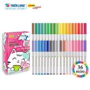 Bộ bút lông 36 màu Fiber Pen Colokit Thiên Long viết nét thanh nét đậm