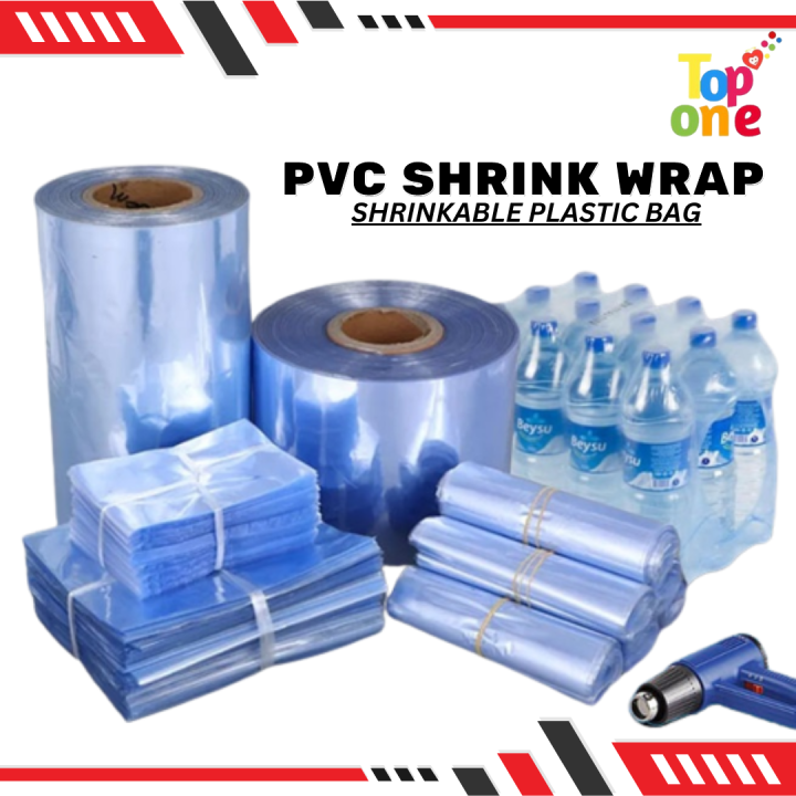 Shrinkable Transparent PVC plastic heat shrink wrap Clear Plastic Wrap Lazada PH
