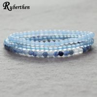 Ruberthen Blue Aventurine Bracelets Trendy Celestine Bracelet Natural Mini Gemstone Bracelet Drop Shipping