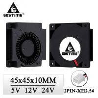 1ชิ้น Gdstime DC 5V 12V 24V พัดลม45Mm 45Mm X 45Mm X 10Mm เครื่องพิมพ์3D พัดลมทำความเย็น4.5Cm 4510 Micro รัศมีพัดลมเป่าเทอร์โบ