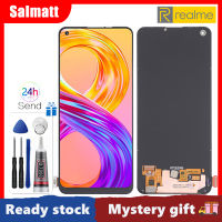 Salmatt จอแสดงผล OLED สำหรับ V15 Realme 5G/Realme X7 5G/Realme Q2 Pro 5G/Realme 8 Pro 4G ชุดหน้าจอสัมผัส LCD สำหรับ Realme V15 5G X7 5G Q2 Pro 5G 8 Pro 4G Lcd