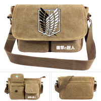 Cartoon Anime Attack on Titan Cross Body Bag Men Messenger Canvas Shoulder Bag Cartoon School Book Tote