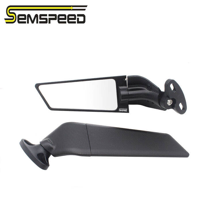SEMSPEED Winglet Side Mirror Universal Wind Wing Rotating Surfy