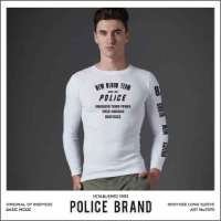 Police Bodysize เสื้อยืดแขนยาว ทรง Slim fit พอดีตัว สีขาว,ดำ,เทา ใส่ได้ทั้งผู้ชาย/ผู้หญิง (รหัส : F570,B378,X113)