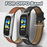 สายหนังสำหรับ OPPO Band สายหนังสายรัดข้อมือทดแทนสร้อยข้อมือหนังวัว OPPO