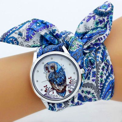 （A Decent035）Shsby New LadiesWristwatch Fashion WomenWatch HighSilverSweetWatch Fabric Clock