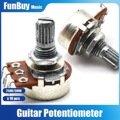 ‘【；】 10Pcs A250K/B250K/A500K/B500K 15Mm Electric Bass Guitar Volume Tone Control Pots Potentiometer Guitar Parts