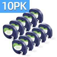 ✎☄﹍ 10PK/Lot 91200 91330 91201 Label Tape Compatible for Dymo LetraTag LT100H LT100T QX50 Refills 12mm Black on White Label Markers