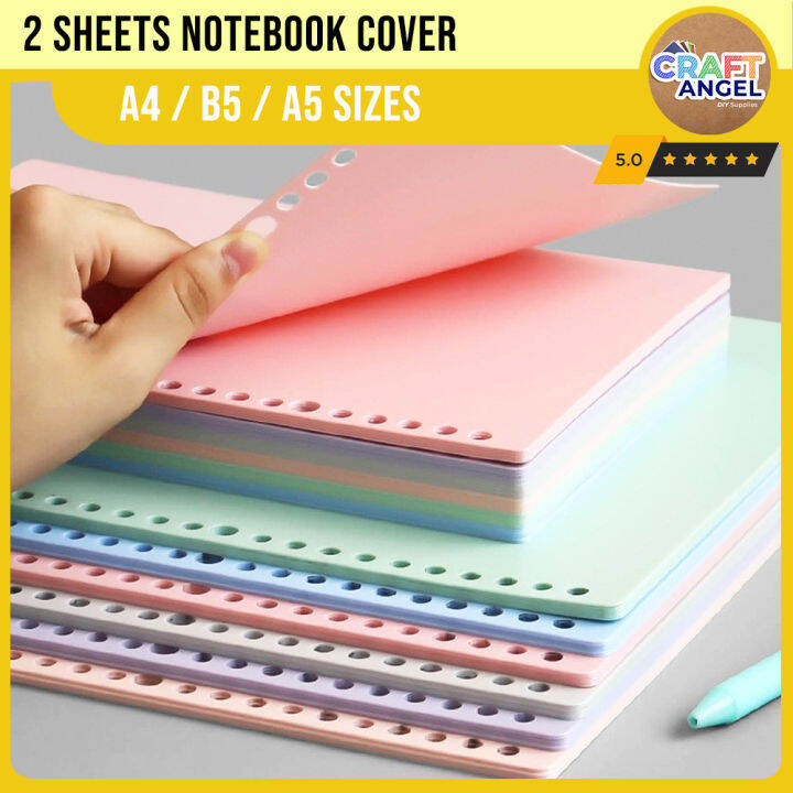 Binding Cover Notebook Binder 2 Sheets A4 / B5 / A5 Hard Cover