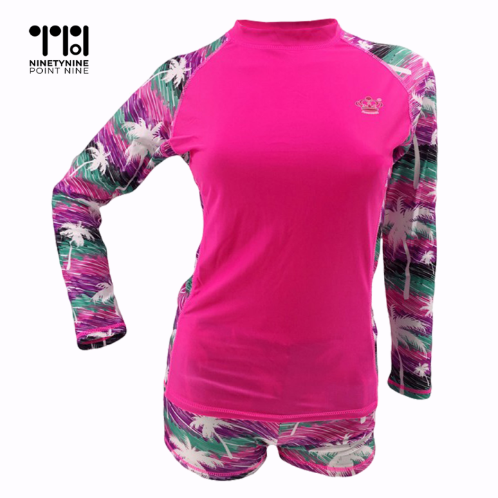 99.9 2Piece Rash Guard Set (Random Design) for Women [F502] Lazada PH