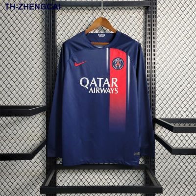 Hot✖❀۞ 2023 paris saint-germain PSG home stadium kit psg long sleeve soccer jersey