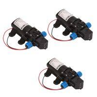 3X Black DC 12V 60W High-Pressure Mini Membrane Water Pump Automatic Shutdown 5L / Min