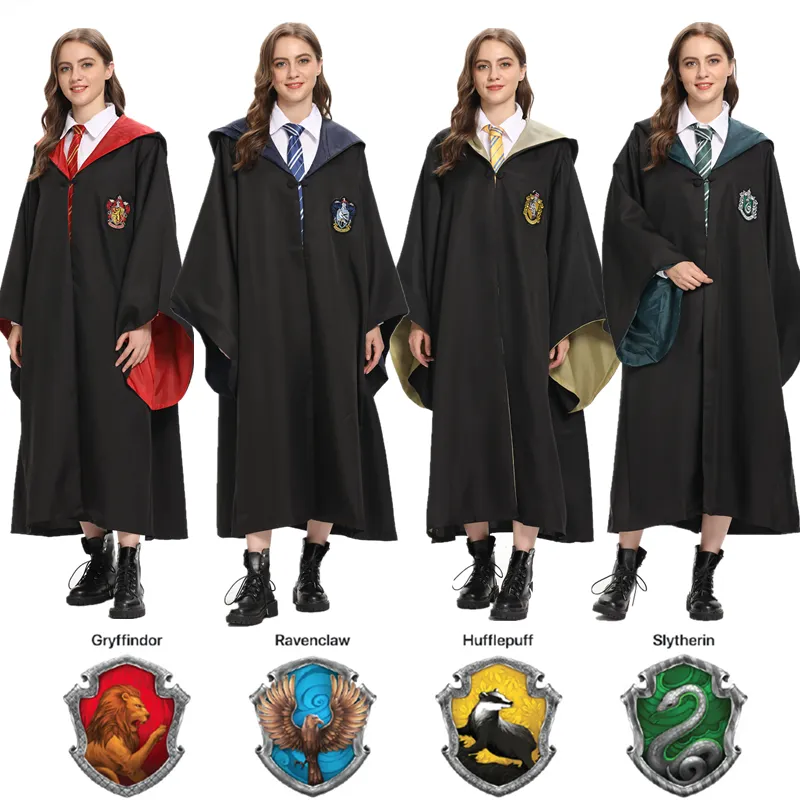 Harry Potter Magic Robe Gryffindor Slytherin Hufflepuff Ravenclaw Costume  Robe Cape Uniform For Halloween School Party | Lazada PH