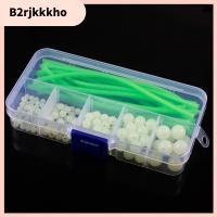 B2RJKKKHO 170pcs/set พลาสติกทำจากพลาสติก ลูกปัดทุ่นตกปลาแบบนิ่ม ลอยลอยได้ Stoppers ปลอกอุปกรณ์ตกปลา ร้อนแรงมาก ที่ส่องสว่างส่องสว่าง ลูกบอลเรืองแสง ตกปลาทะเลตกปลา