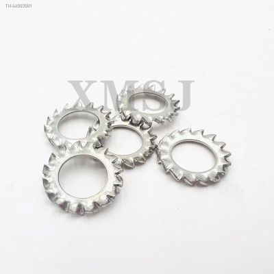 ✁✽❉ 5/10/50 M2.5 M3 M4 M5 M6 M8 M10 M12 M14-M24 GB862.2 DIN6798A A2 304 Stainless Steel External Toothed Serrated Lock Washer Gasket