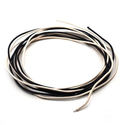 Waxed Covered Pre-tinned 7-strand Pushback Vintage-style Guitar Wire Guitar Parts Instrument Cable 2 Meter (1-White/1-Black)